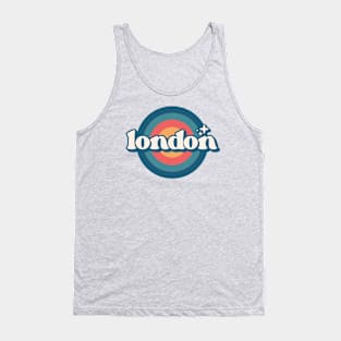 Vintage London Sunset Seal // Retro City Emblem for London UK Tank Top